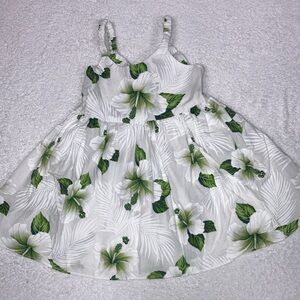 Pacific legend made in Hawaii white hibiscus sundress size 12m